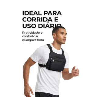 Bolsa de Peito Esportiva Tática Antifurto Unissex Pochete Motoboy Uber Motorista Chest Bag