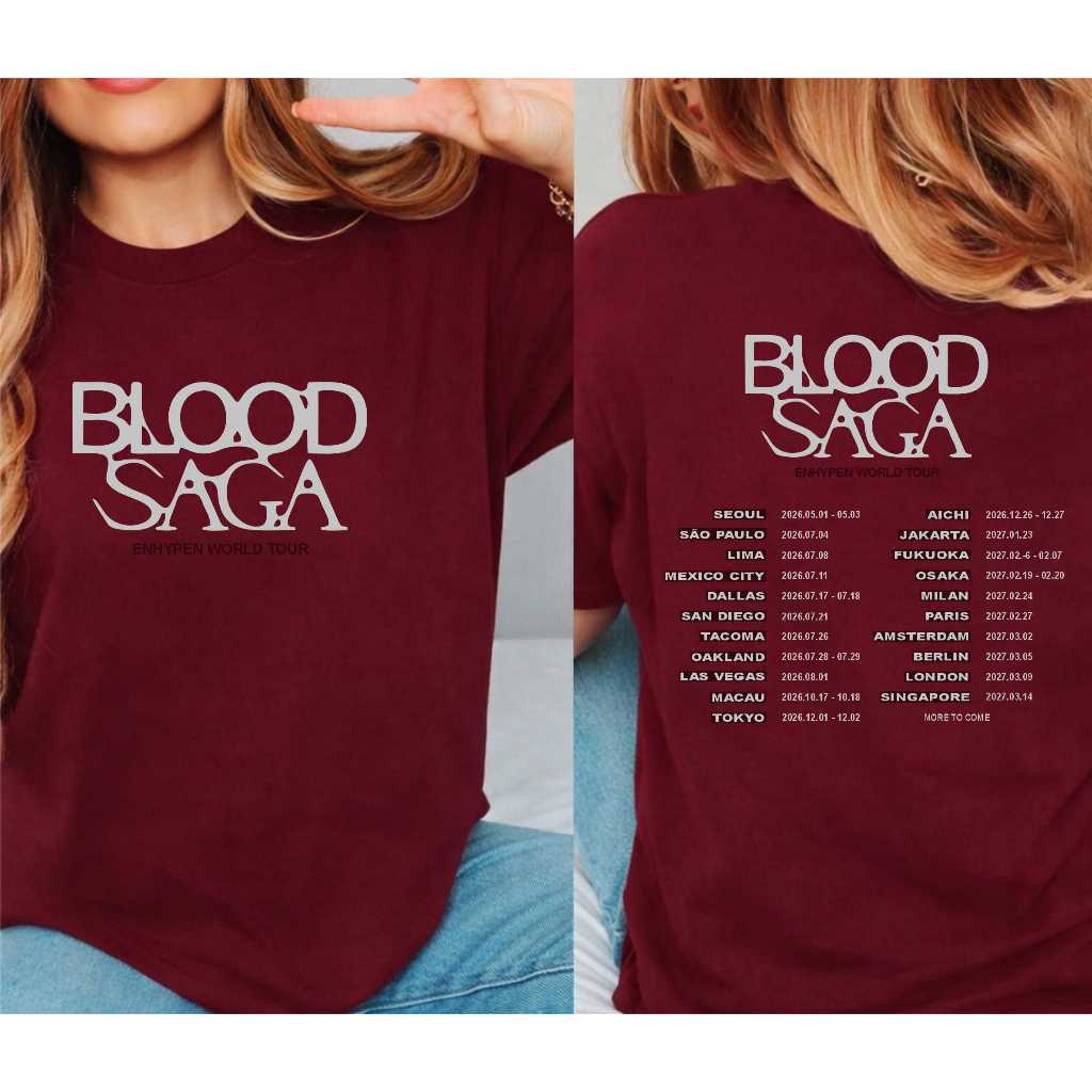 Camiseta Blood Saga En hypen Unissex 100% Algodão | Shopee Brasil