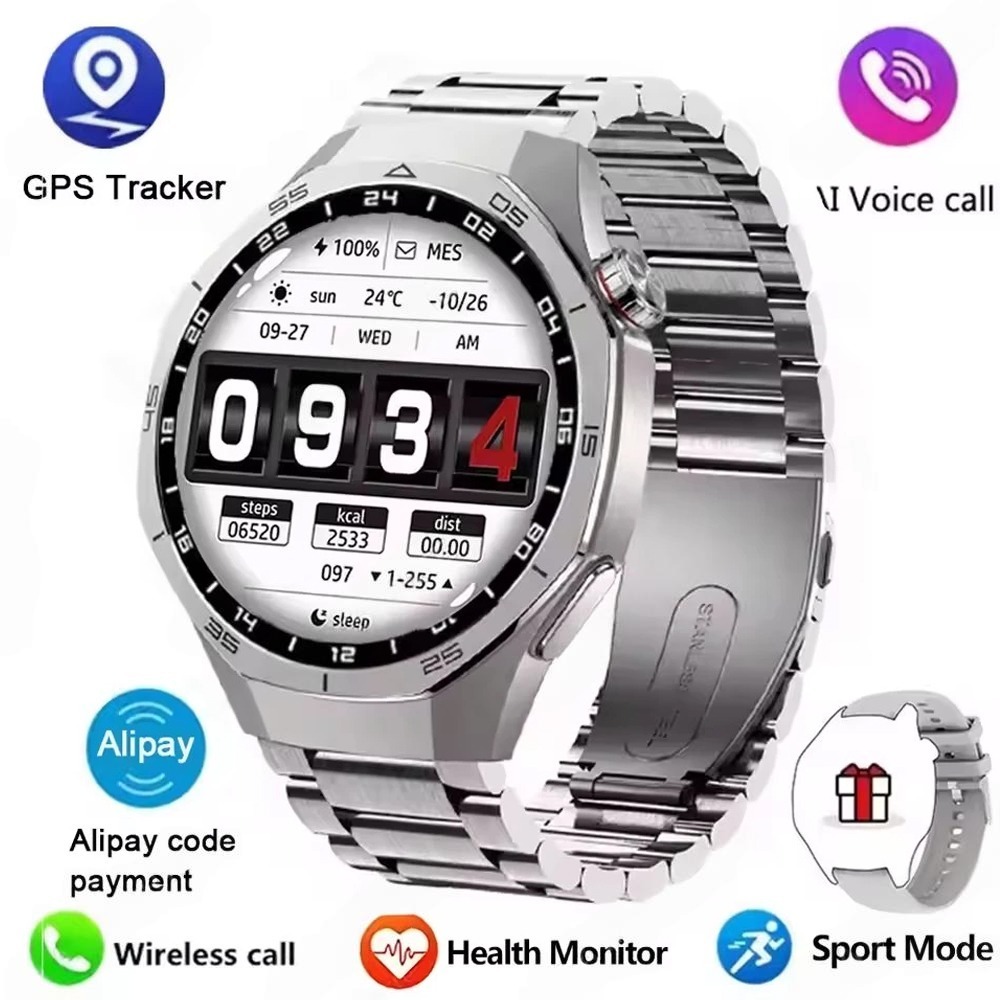 2026 MK5 Pro GPS NFC Relógio Inteligente Masculino HD Tela AMOLED