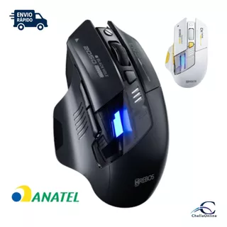 Mouse Sem Fio Hrebos Premium Recarregável 2400 DPI Glide Track IF-387 com certificação Anatel