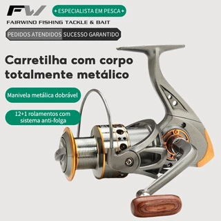 FW Carretel Molinete Dc 2000-7000 Pesca Pesada 10kg Grande 5.2:1 carretilha de pesca