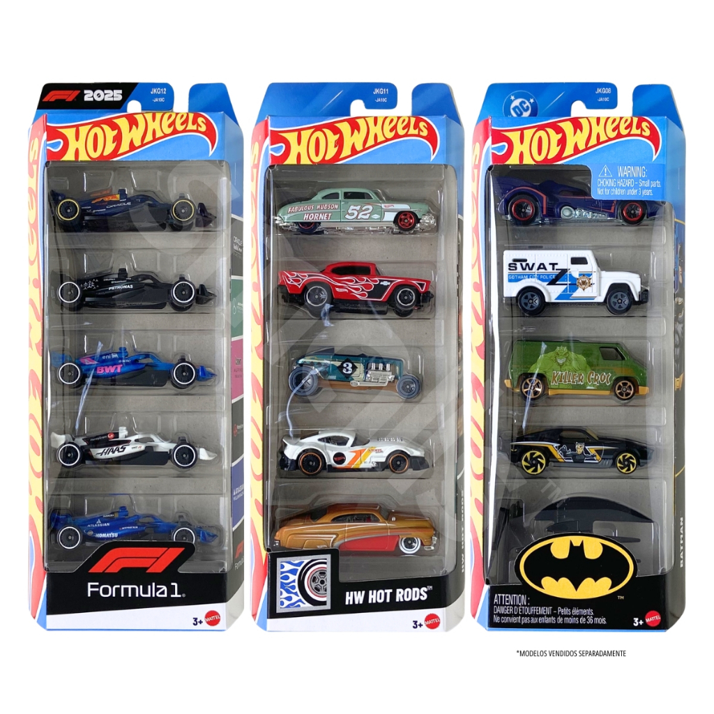 Hot Wheels ミニカーセット 5カー　6セット Hot Wheels - Pack com 5 Carrinhos - À Escolha - Mattel | Shopee Brasil