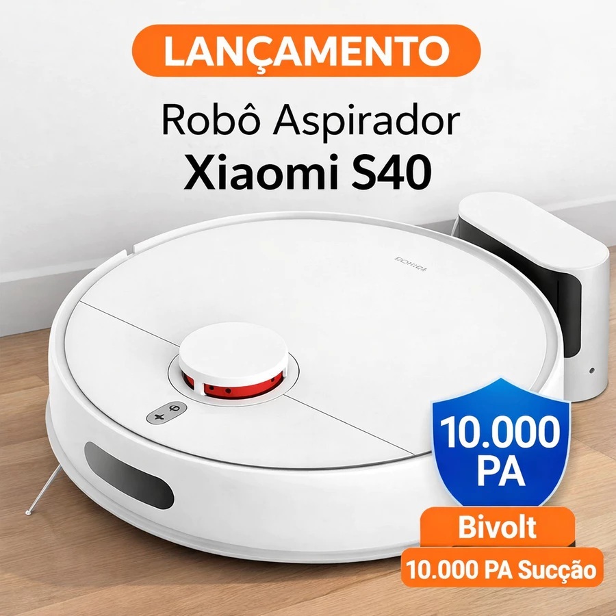 NOVO Robôt Aspirador Xiaomi S40 10000Pa | Mapeamento Laser LDS