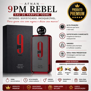 Perfume Unissex Afnan 9pm Rebel 100ml EDP
