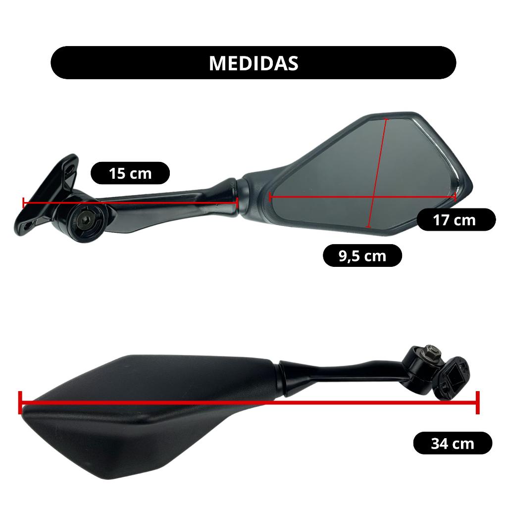 Par Espelho Retrovisor Kawasaki Ninja 300 Zx-6r em Promoção na