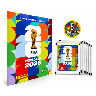 Kit Álbum Copa Do Mundo FIFA 2026 Brochura + 7/21/35/70 Figurinhas Pacotes Colecionáveis Originais — foto 4 — Achou Levou Brasil