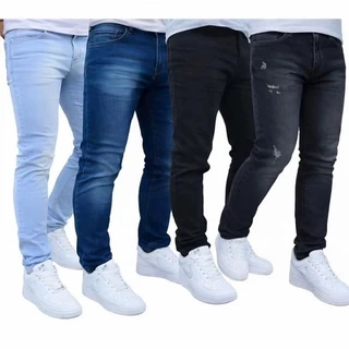 Kit 4/ Kit 3/ Kit 2 Calças Jeans Masculina com Elastano Premium
