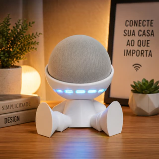 Suporte para Echo Dot 4 e 5 Alexa Robo Sentado Traje Espacial I Porta apoio Alexa I Sem equipamento