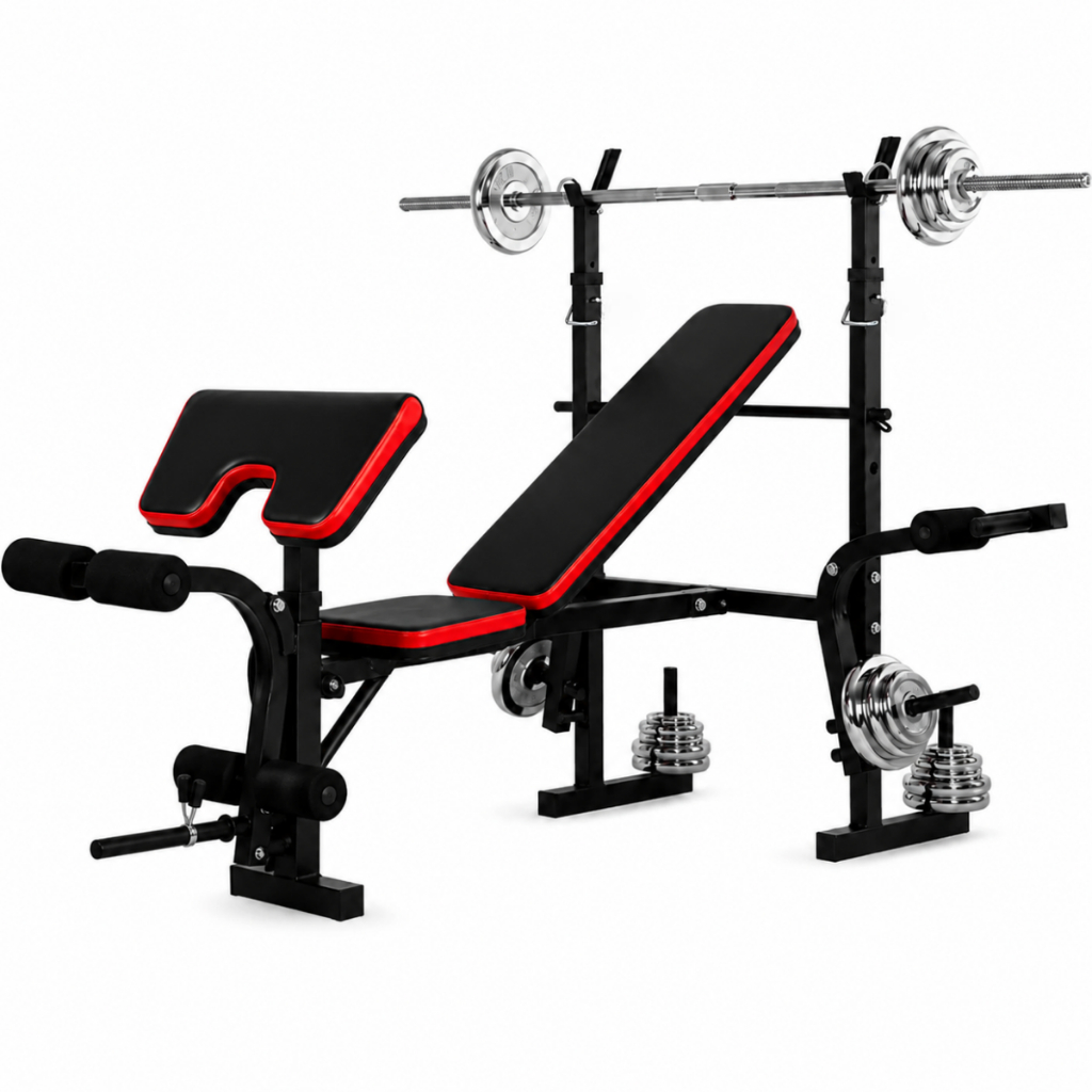 Banco De Supino Ginástica Musculação Ajustável Multifuncional Academia ...