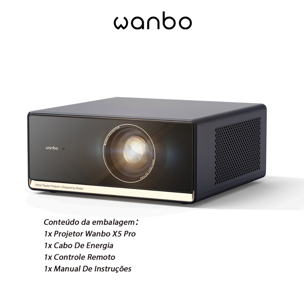 NEW] Projetor Inteligente 4K Wanbo X5 Pro Netflix Oficial 1100