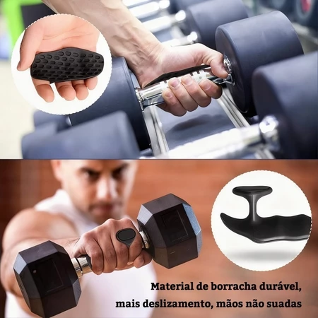 Luva De Levantamento De Peso Grip Para Mãos Anti Slip Silicone Musculação e Treino Ergonômico Ginastica Antiderrapante