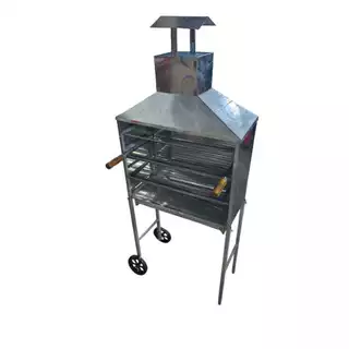 Churrasqueira Carrinho de espetinho Galvanizado Ambulante 60cm