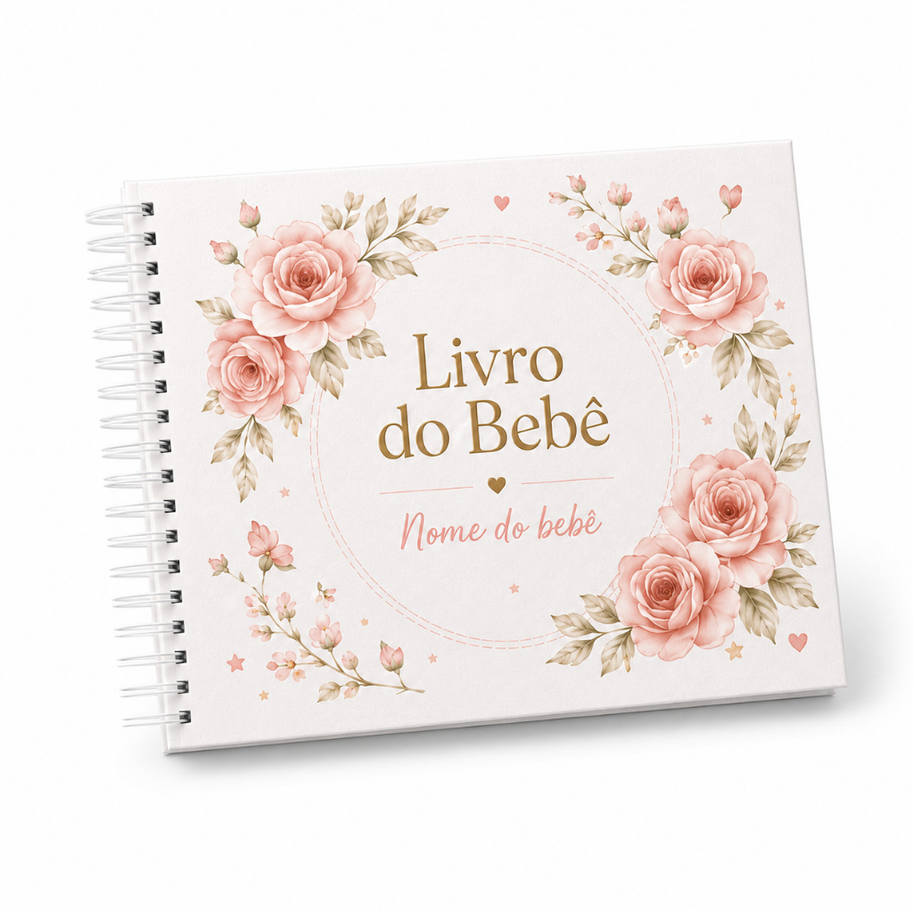Livro do Bebê Personalizado Ursinho — Tema 04