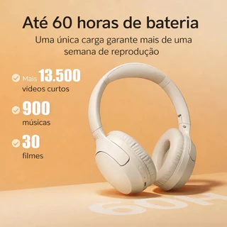 Headphone QCY H2 Pro Fone Sem Fio Bluetooth 5.3 Até 60H de Reprodução
