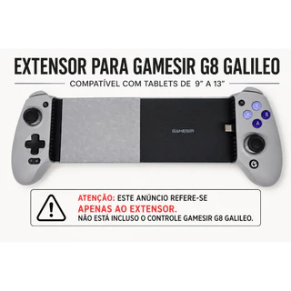 Extensor para Premium para GameSir G8 Galileo Para Tablet 9 a 13 Polegadas Suporte Controle Mobile Cor Cinza
