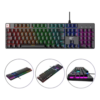 Teclado Mecânico Gamer Havit KB432L-PB Rgb Abnt2 Com Fio