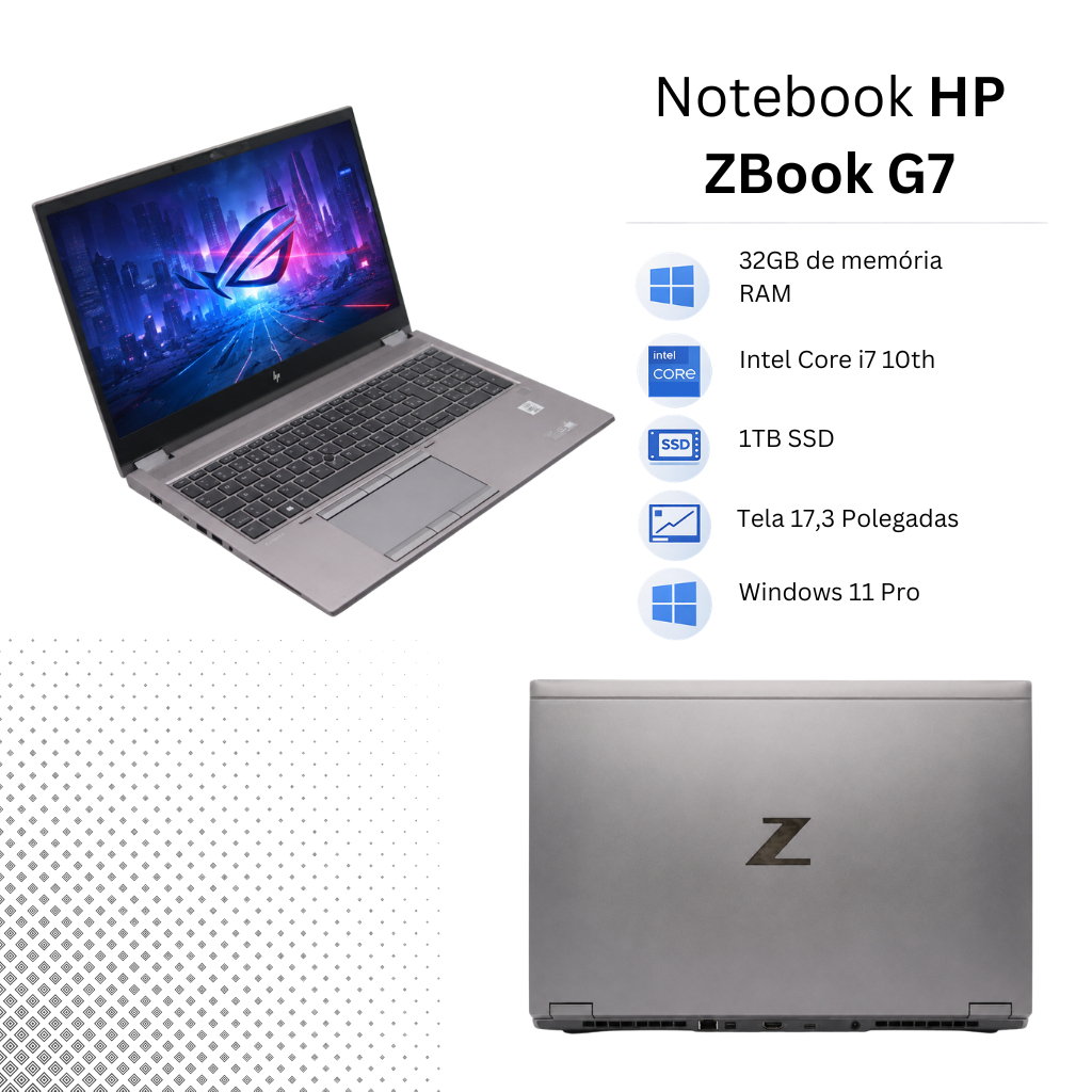 Notebook HP ZBook Fury 17 G7 | Intel Core i7-10850H | 32GB RAM