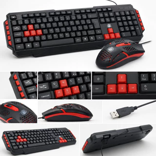 Teclado + Mouse Gamer ABNT2 Multimídia Lateral USB Teclas Destacadas Kit