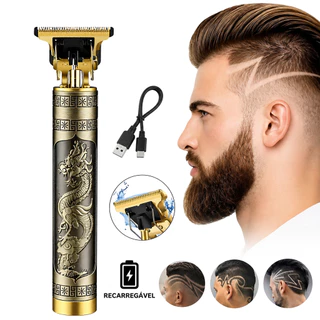 Máquina de Cortar Cabelo Profissional Recarregável Sem Fio para Barbearia e Uso Doméstico