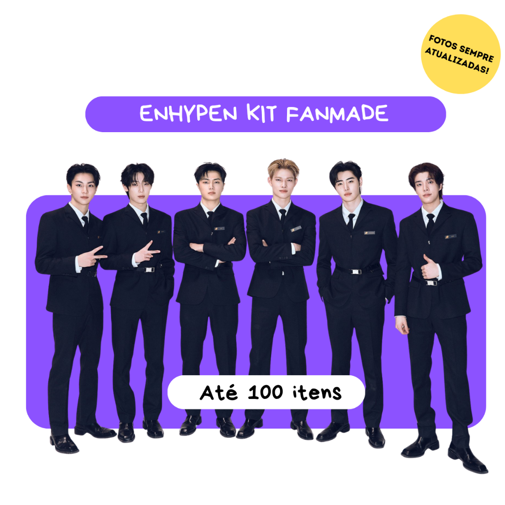KIT FÃ ENHYPEN - PERSONALIZADO - FANMADE - PHOTOCARDS - ADESIVOS