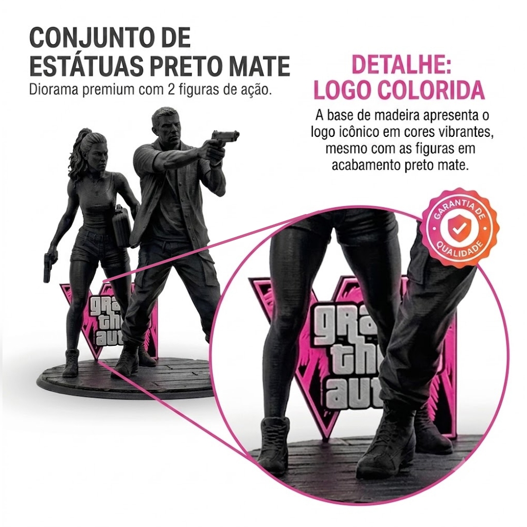 Diorama GTA VI Premium – Vice City Grand Theft Auto VI Colecionável — imagem 2