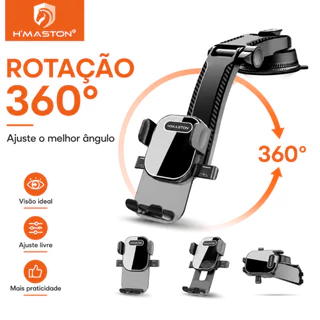 H'maston CJ-71 Suporte Celular Carro Suporte Para Celular Carro Suporte De Celular Para Carro Porta Celular Carro 360°
