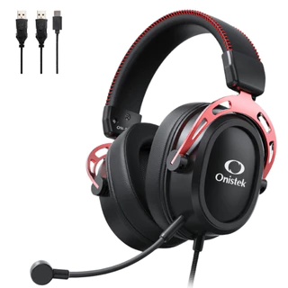 Headset Gamer Com Fio Microfone 50mm Type-C USB Para PC Notebook-Onistek