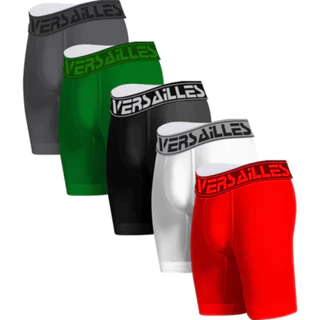 Kit 5 ou 3 Cuecas Ciclista Masculino Cueca Long Leg Microfibra