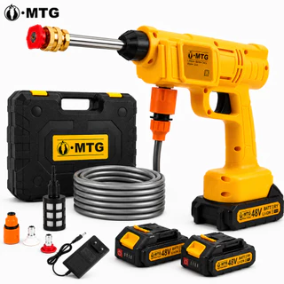 Lavadora Pressão Portátil 48V Recarregável Sem Fio 25000Kpa 80Bar 2 Baterias Kit Completo Carro Jardim
