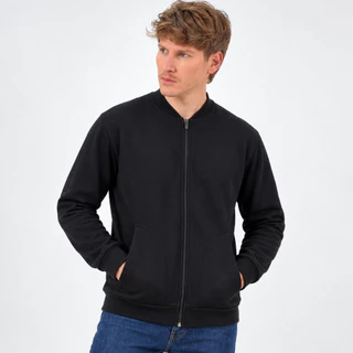 Jaqueta Masculina Moletom Sem Capuz com Zíper Algodão Premium Inverno e Meia Estação