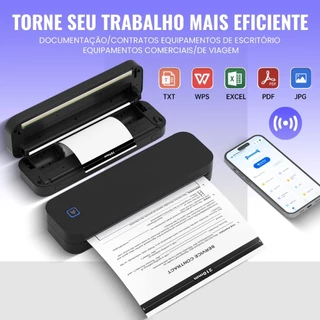 Impressora Térmica Portátil A4 Bluetooth para Stencil de Tatuagem, Kit Completo com Papel Transfer