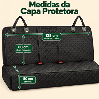 Capa Protetora Para Banco Carro Corino Metalassê com 01 Cinto Segurança