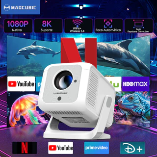 MAGCUBIC Projector HY310X 420ANSI Auto Focus 4K Android 14 Mini Projector WIFI6+BT5.4 Alto-falante 5W Cinema em casa