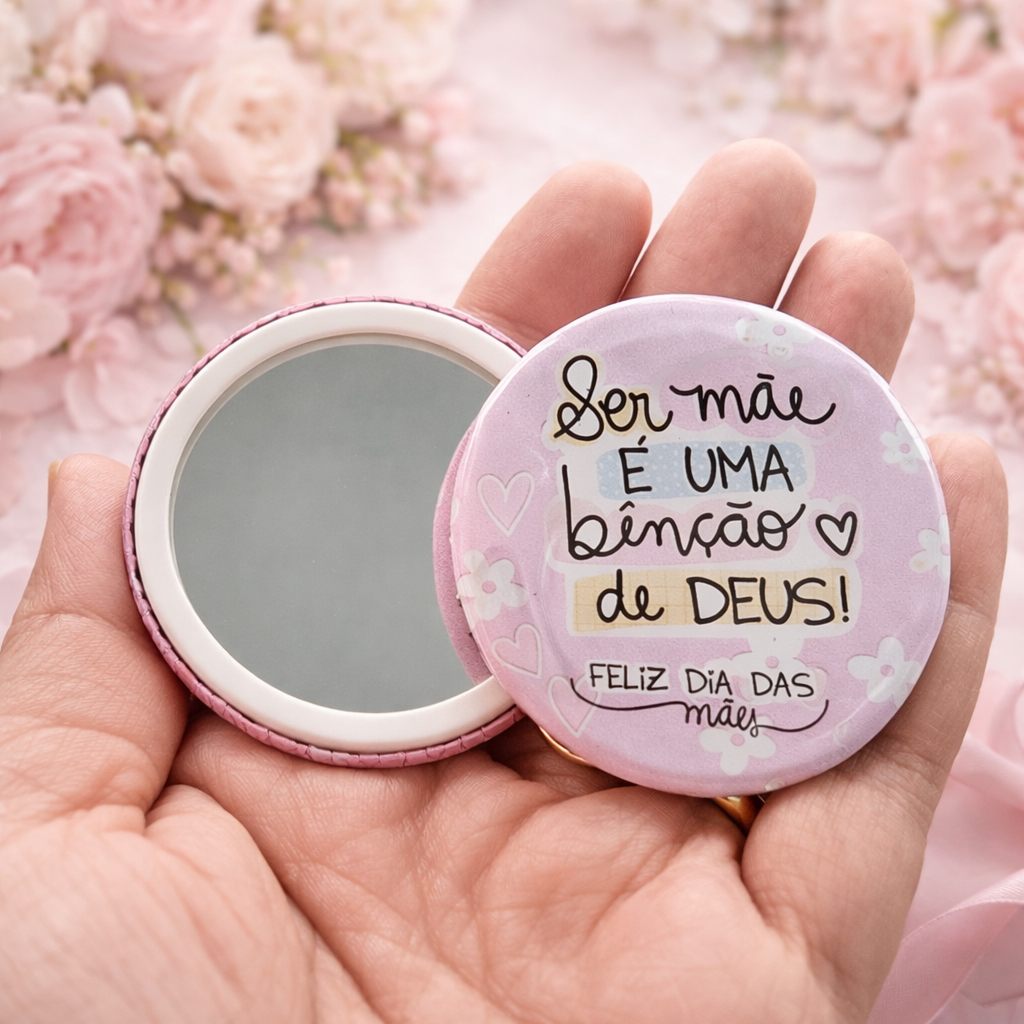 Mini Espelho de Bolsa Lembrancinha DIA DAS MÃES em Oferta na Shopee