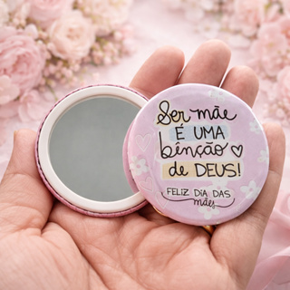 Mini Espelho de Bolsa Lembrancinha DIA DAS MÃES em Oferta na Shopee