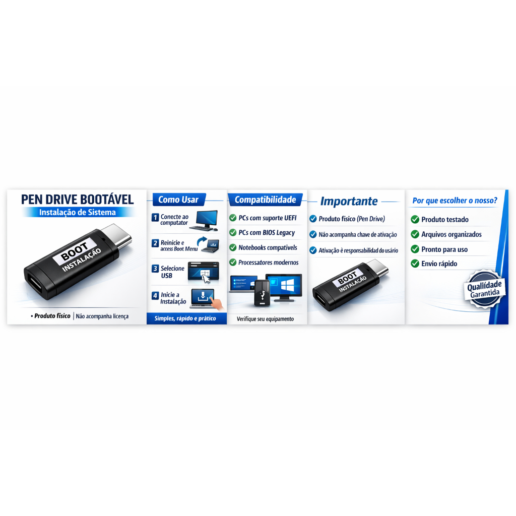 WINDOWS 11 - 25H2 -PEN DRIVE BOOTÁVEL + Office + Ativação