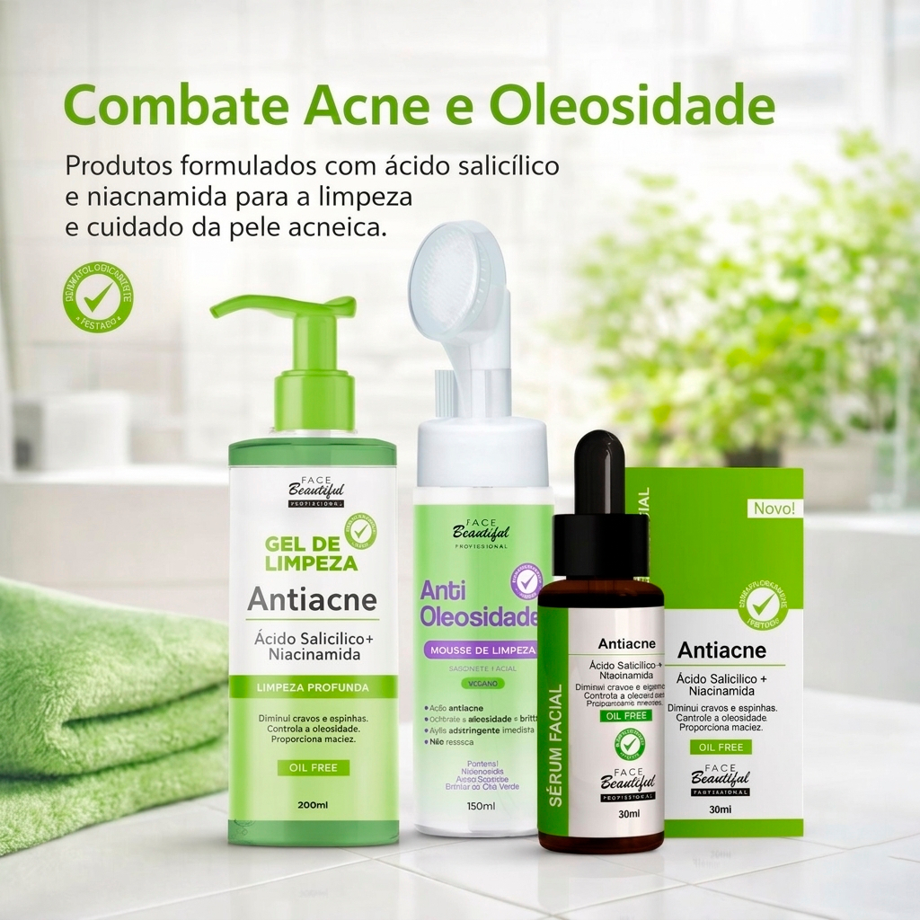 Kit Skincare Completo Lovely Mousse Gel de Limpeza e Sérum Facial