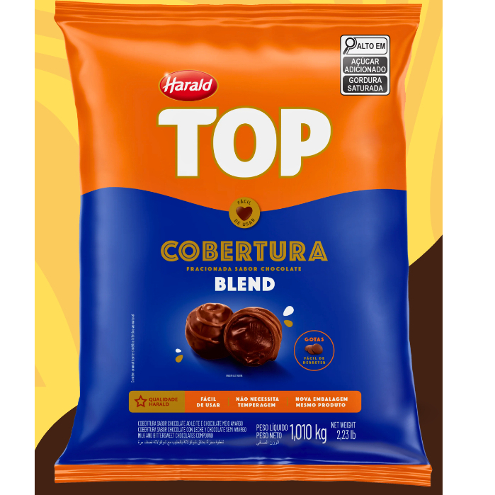 Chocolate Top Gotas Harald 1,01kg Cobertura Fracionada Não P