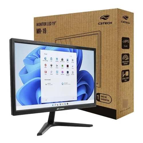 Monitor Para Computador Led 19 Polegadas C3Tech MR-19 IPS 1440x900 HDMI ...