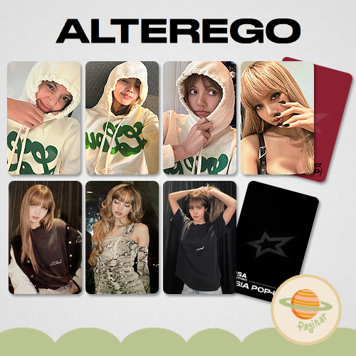 LISA ALTEREGO Asia POP-UP set 7 photocards fanmade - Blackpink