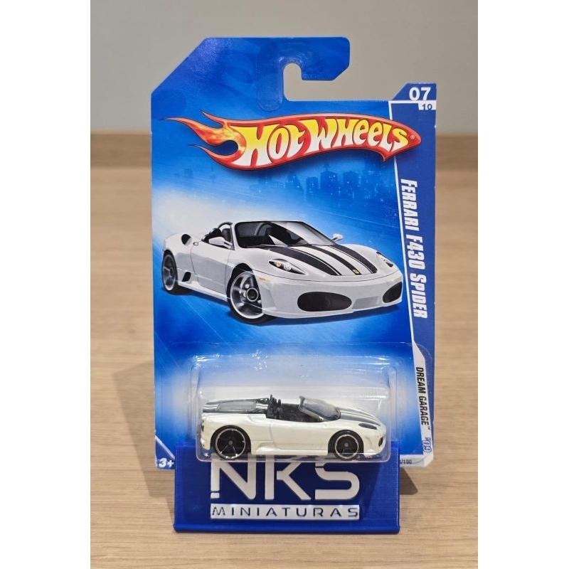 Hot Wheels Ferrari F430 Spider Branco e Faixas em Preto | Shopee