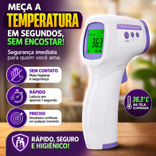 Termômetro Digital Infravermelho Sem Contato AD801 Medição Rápida e Precisa para Bebê e Adulto