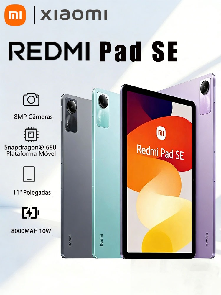 Tablet Xiaomi Redmi Pad SE 6GB RAM 128GB Tela FHD+ 11 Android 13