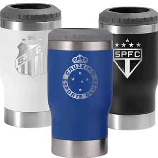 Copo Térmico 420ml Porta Lata Latinha Long Neck Cerveja Refrigerante Personalizado com seu Time