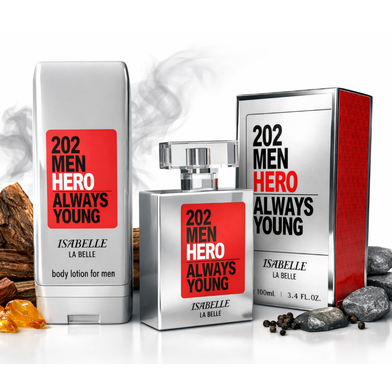 Kit Perfume E Creme 202 MEN HERO - ALWAYS YOUNG - ISABELLE LA