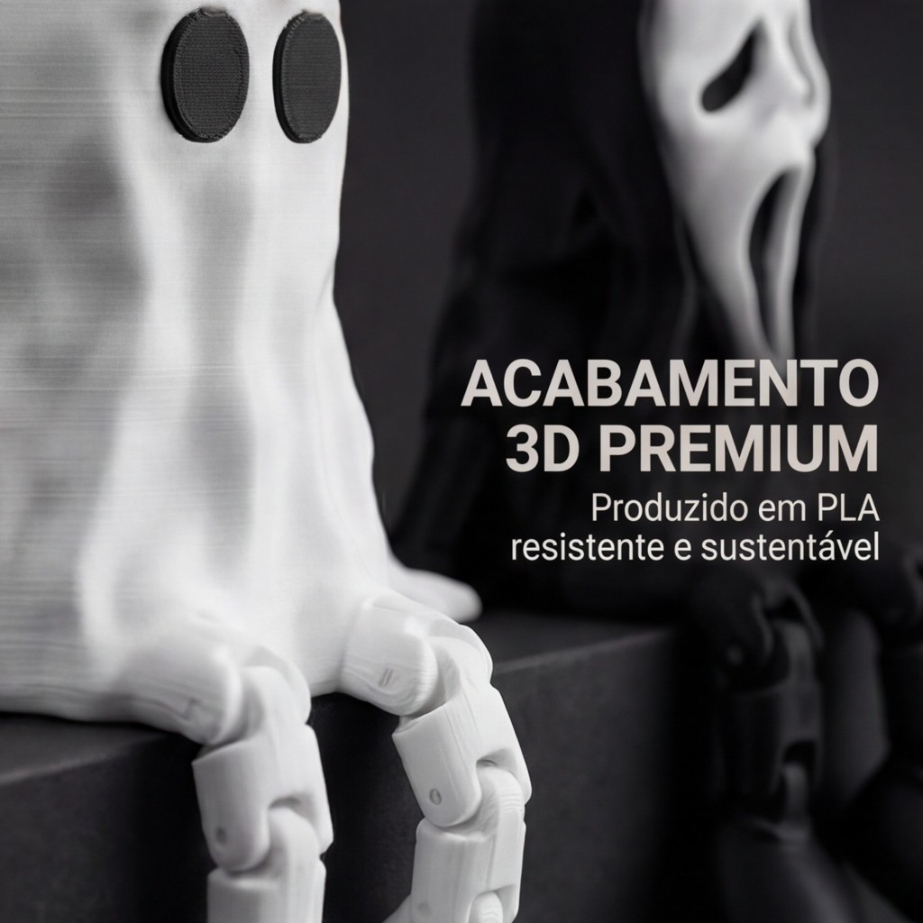 Enfeite Gamer Fantasminha e Ghostface Para Setup Gamer Geek Quarto PC Decoração — imagem 5