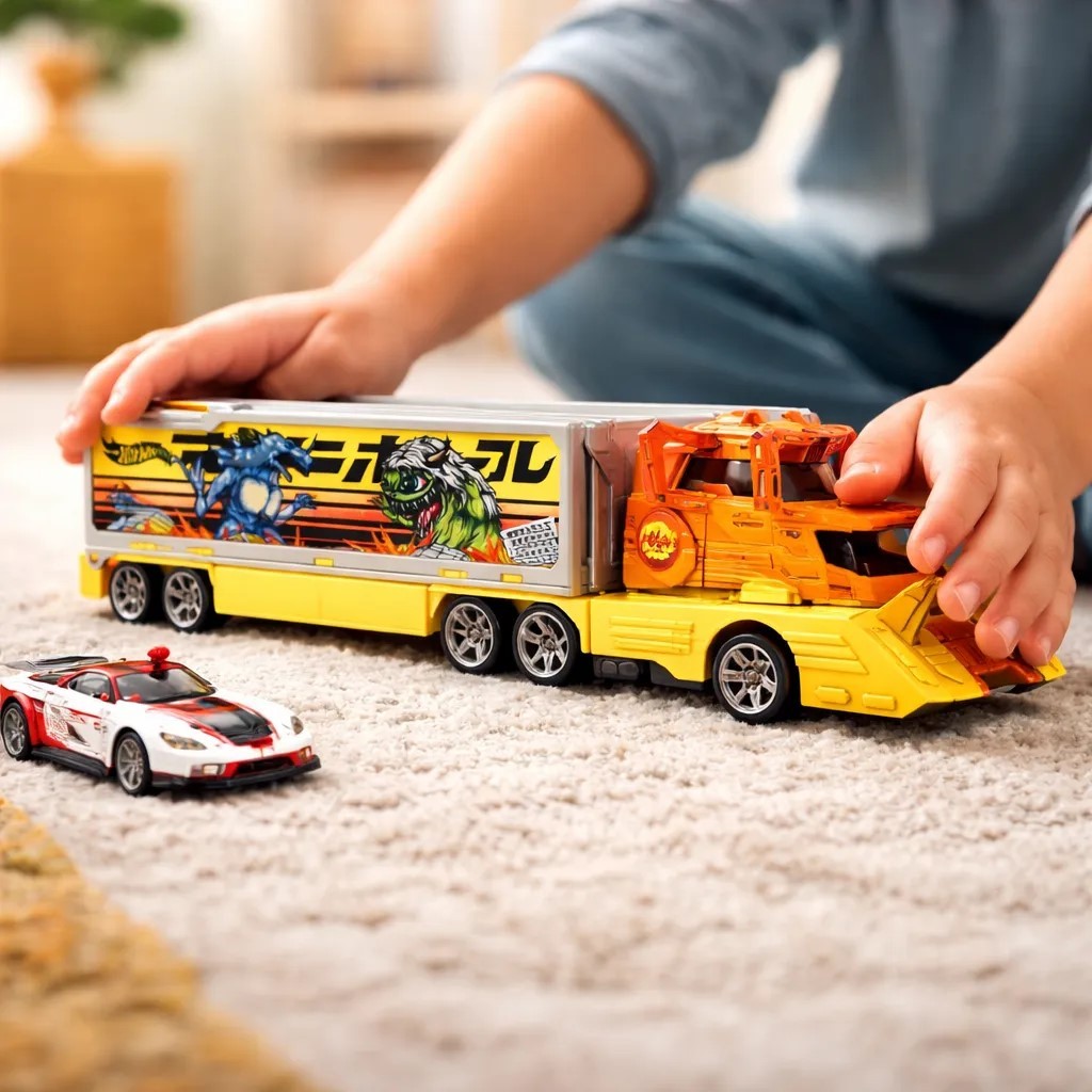 GALACTIC EXPRESS Super Rigs Hot Wheels Carrinho + Caminhão de