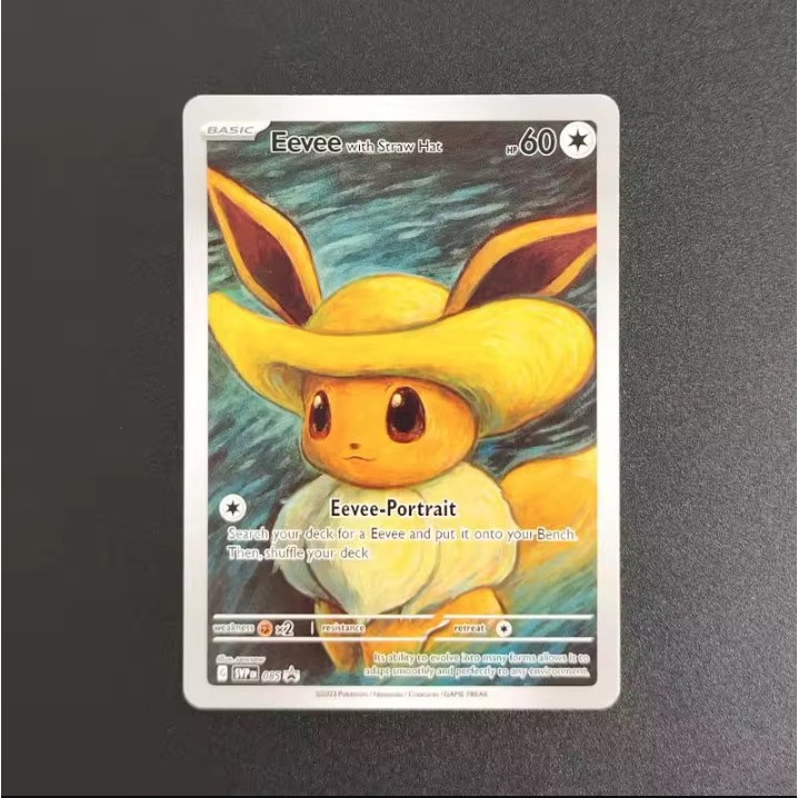 Card Pokémon - Eevee with Straw Hat Proxy Van Gogh Carta Pokémon TCG ...