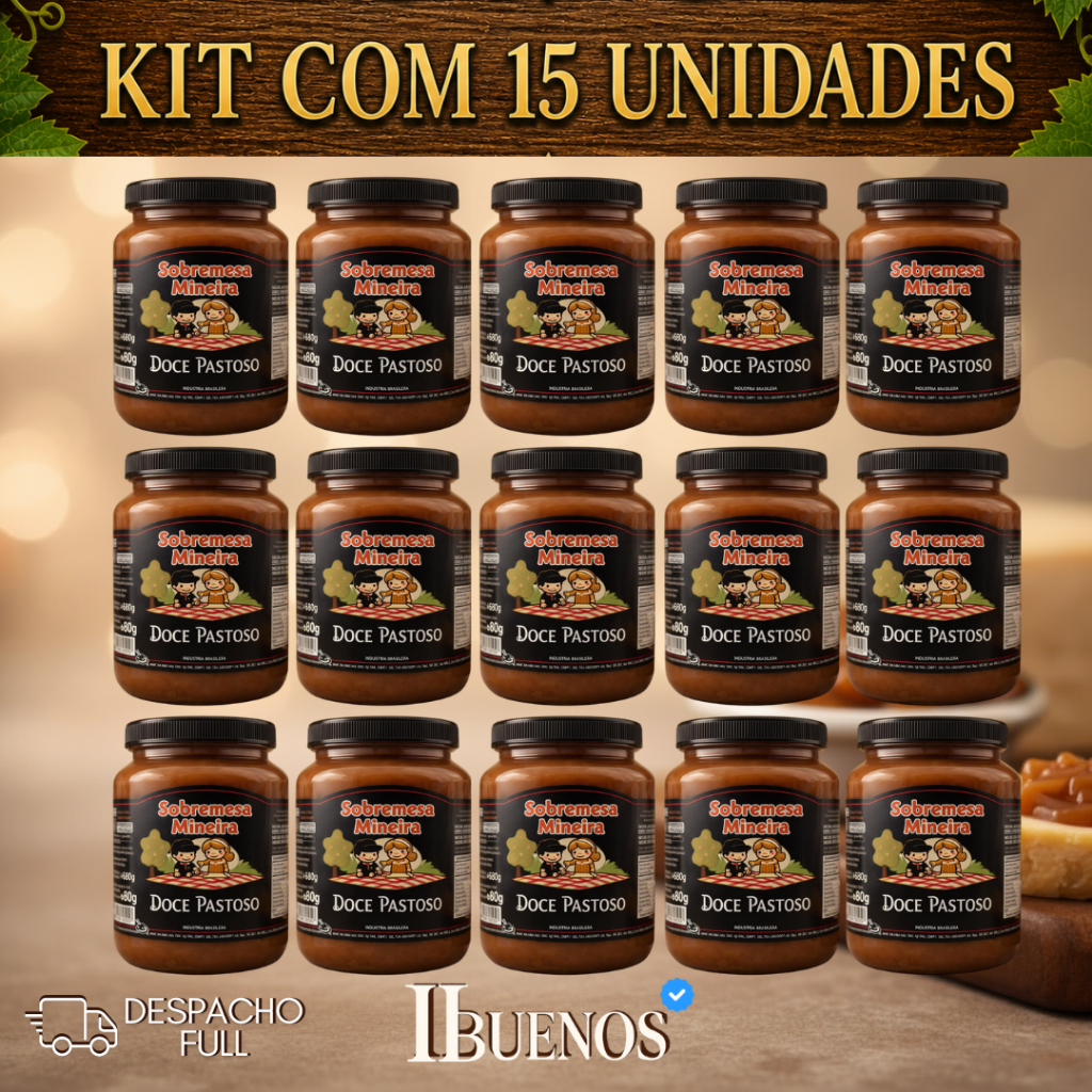 Kit 15 Potes de Doce de Leite Pastoso Tradicional 680gr - Sobremesa ...