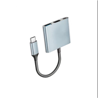 Adaptador Conversor Usb 3.0 Tipo C Para Hdmi 4k 3 Em 1